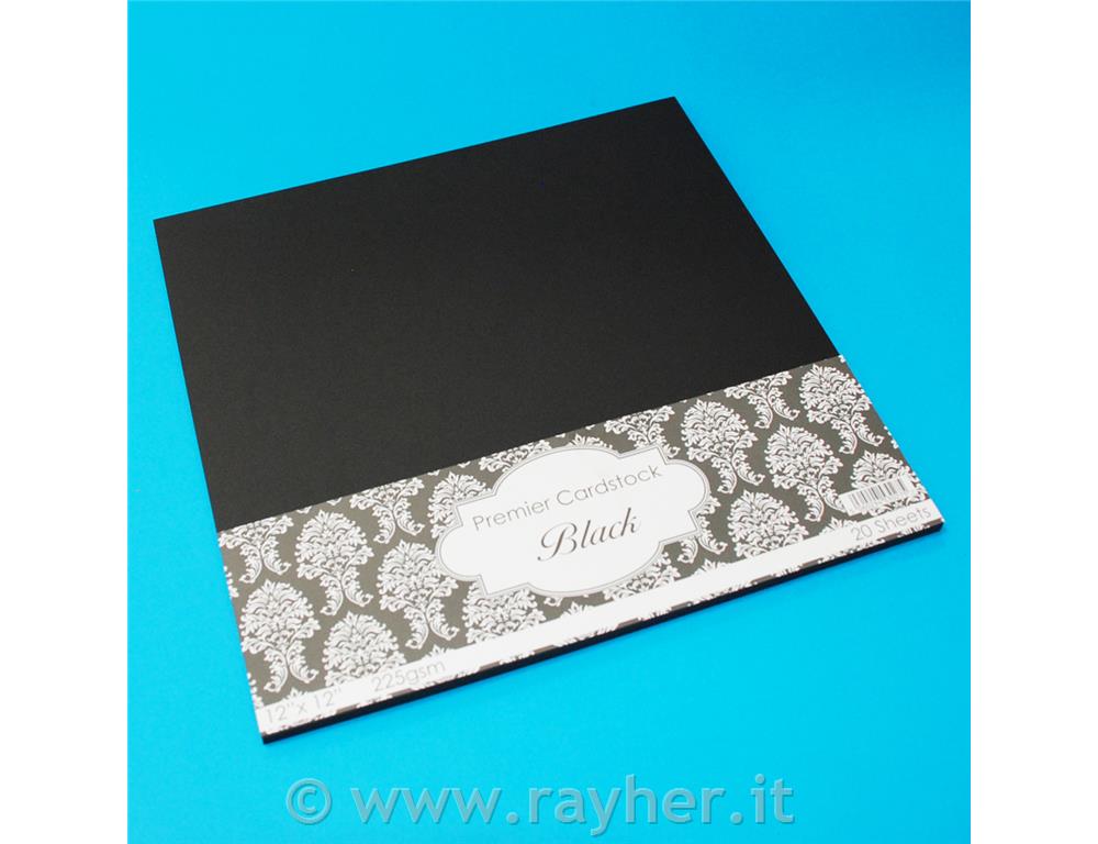 SCRAPBOOKING PAPIR, PREMIER, ČRN, 250gsm