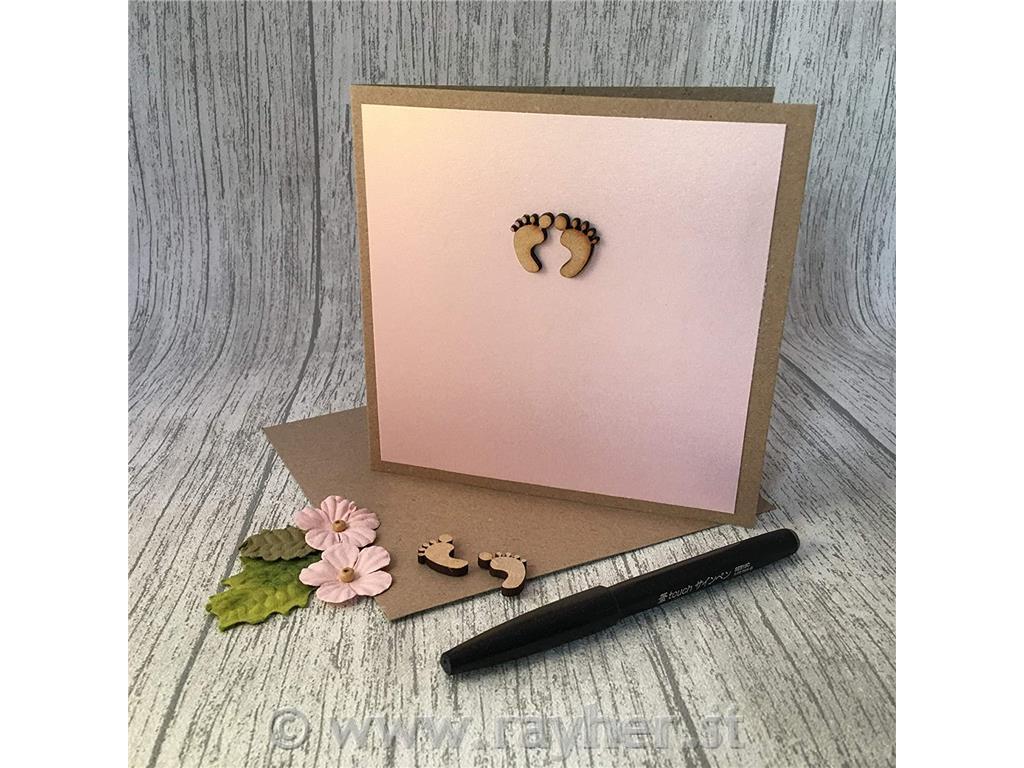 Kuverte+Vizitke, Set 50, 15,2 X 15,2cm, Kraft barve