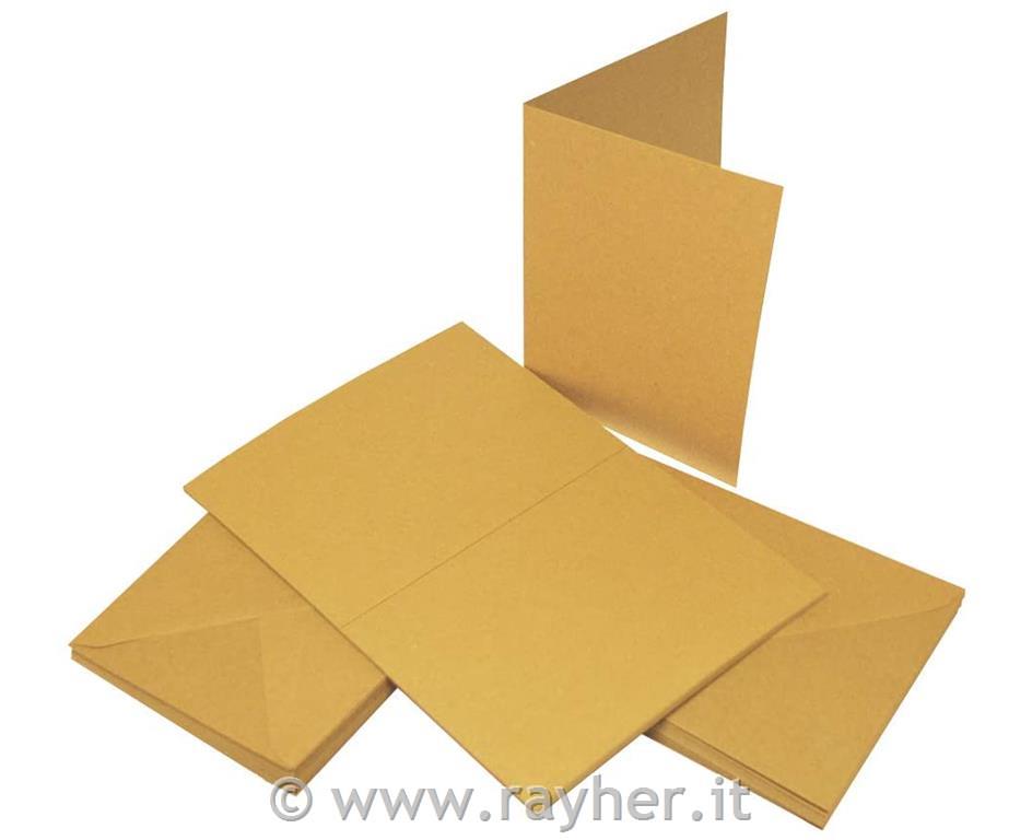 Kuverte+Vizitke, Set 50, C6, Kraft barve