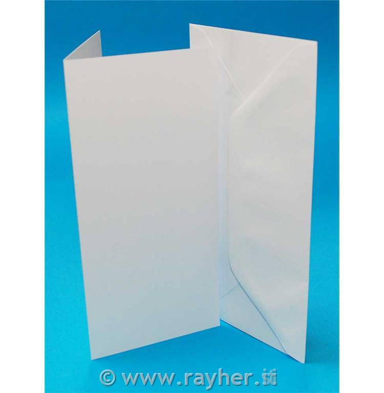 DL WHITE CARDS & ENVELOPES, SET 50