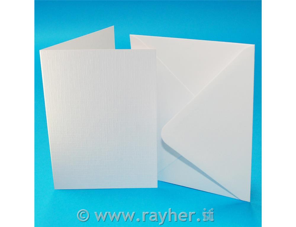 Kuverte+Vizitke, Set 50, C6, Bele barve - struktura platna