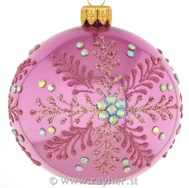 DAGMARA steklena krogla za božično drevo, 8cm