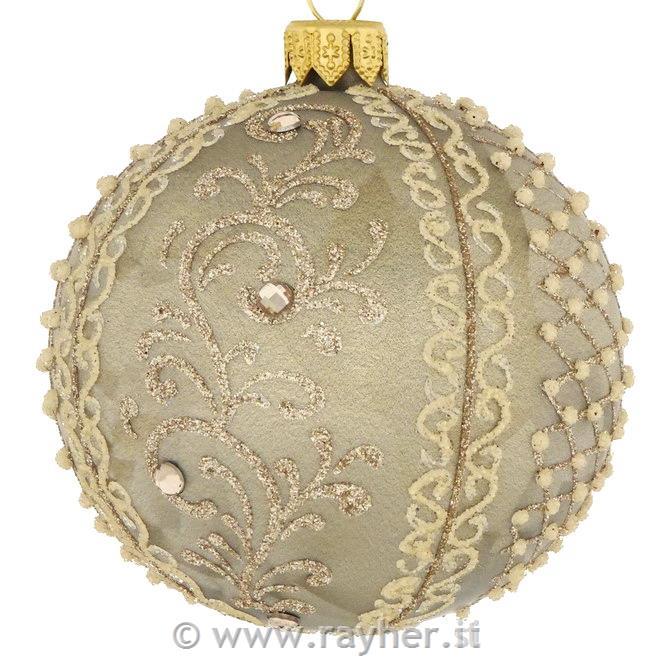 DAGMARA steklena krogla za božično drevo, 8cm