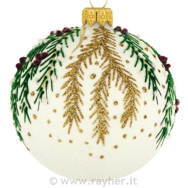 DAGMARA Pallina di natale in vetro, 8cm