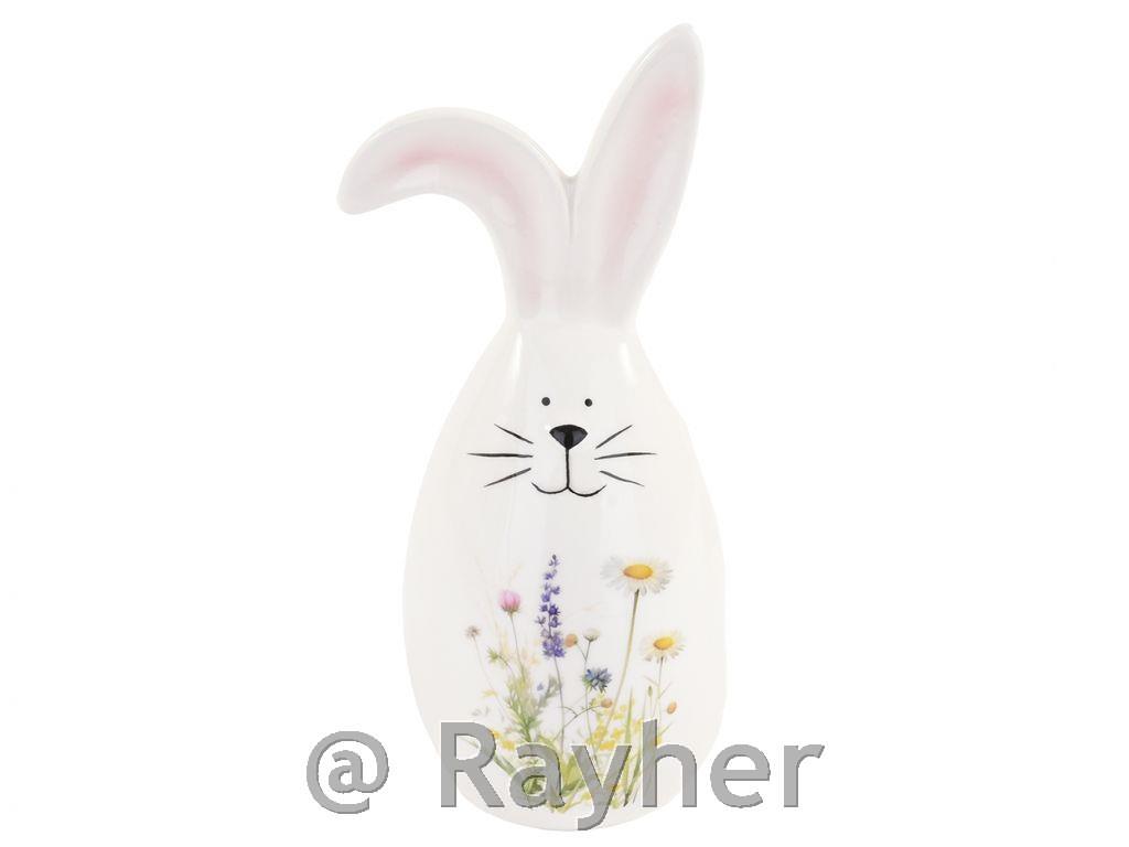 Coniglietto con motivo floreale, 15.7 cm