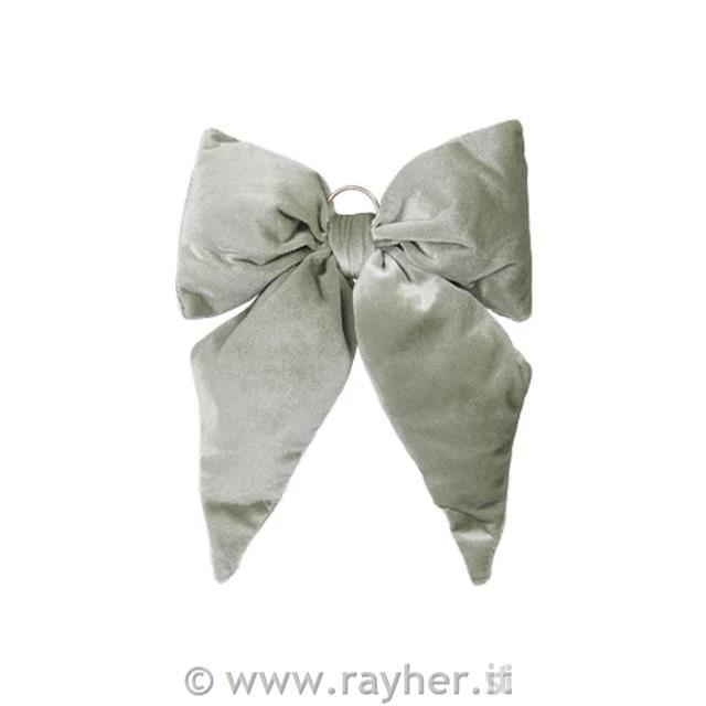 Fiocco in velluto, 24×27 cm, argentato