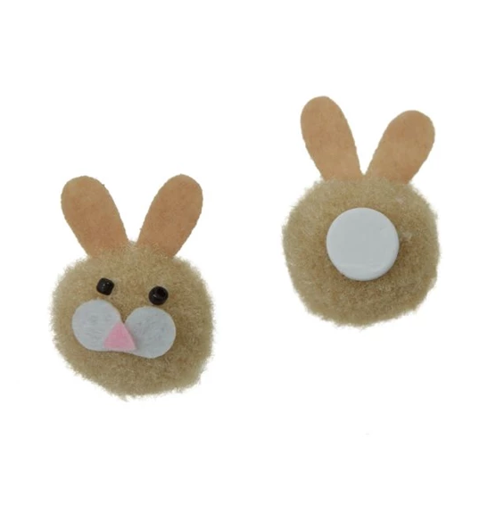 Rjavi zajčki, samolepilni, set 6