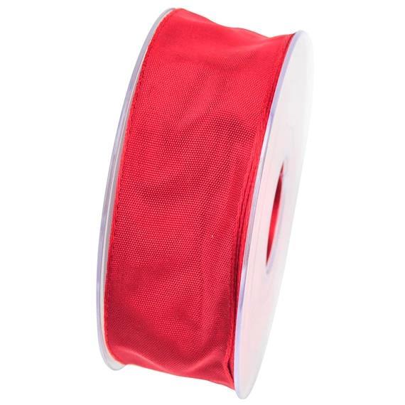 Nastro rosso con filo, 40 mm, 1 m