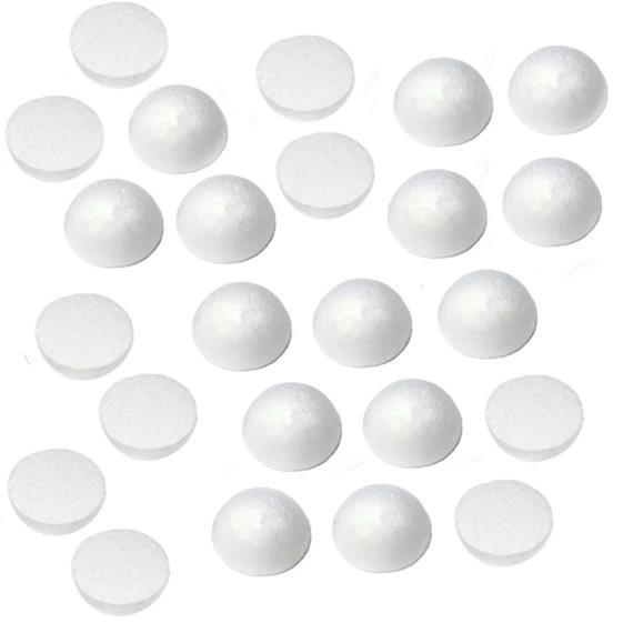 Semisfera in polistirolo, 5,7 cm, set 12