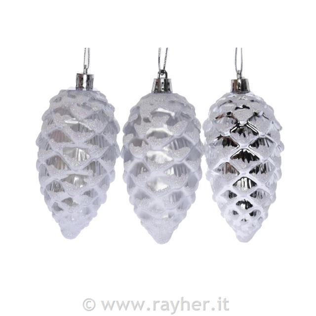 "Pigne di pino innevate, set 3"