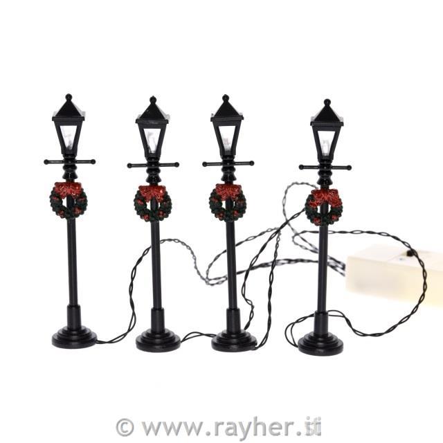 Lučke z venčki, set 4,10.5cm,prave lučke