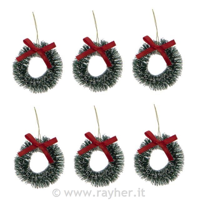 Božični venčki, set 6, 3,8cm