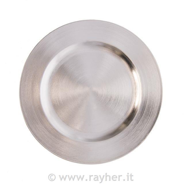 Piatto, vassoio 28x28x2cm argento