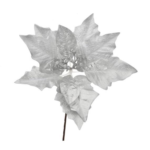 Stella di Natale, 12cm, argento