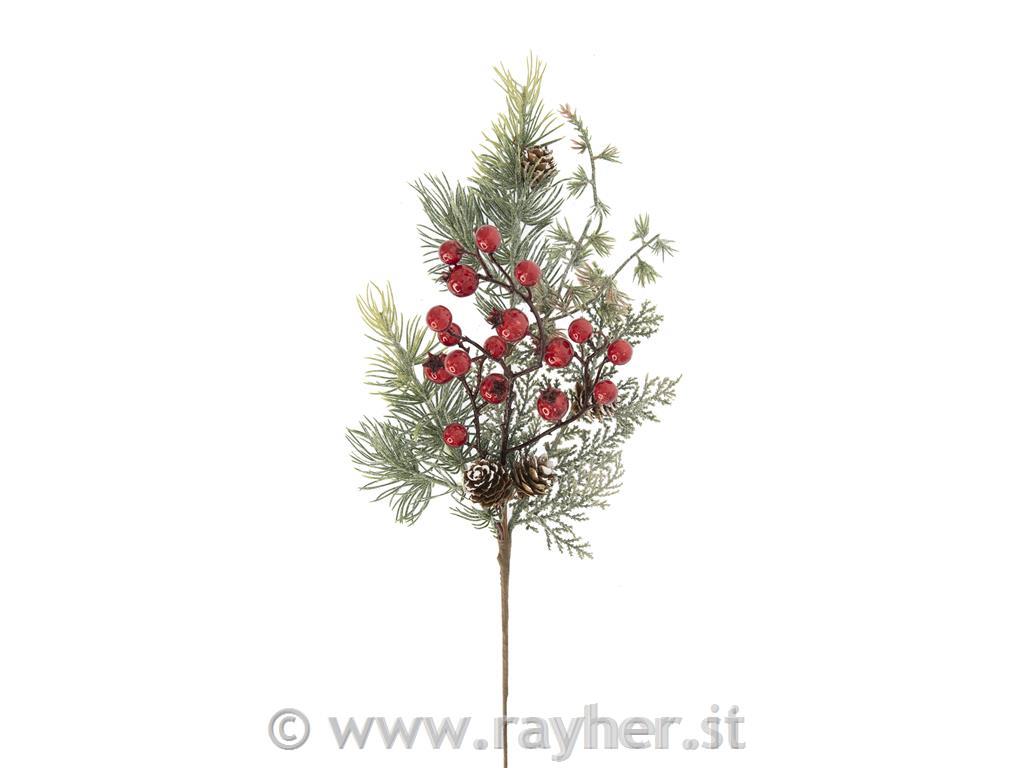 Borova veja z jagodami, storži 46 cm