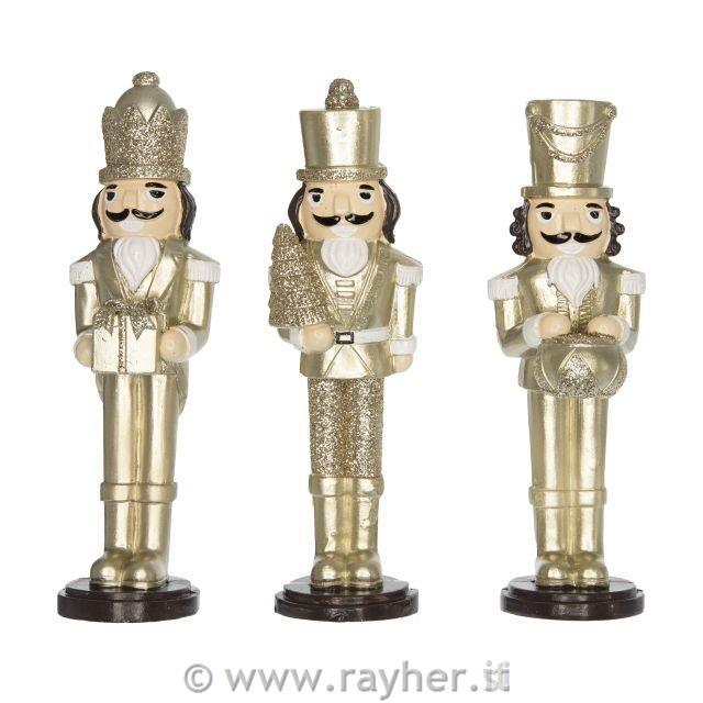 Hrestač, bel/zlat, 14cm