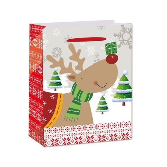 Sacchetto regalo, Cervo, 31x42x12 cm