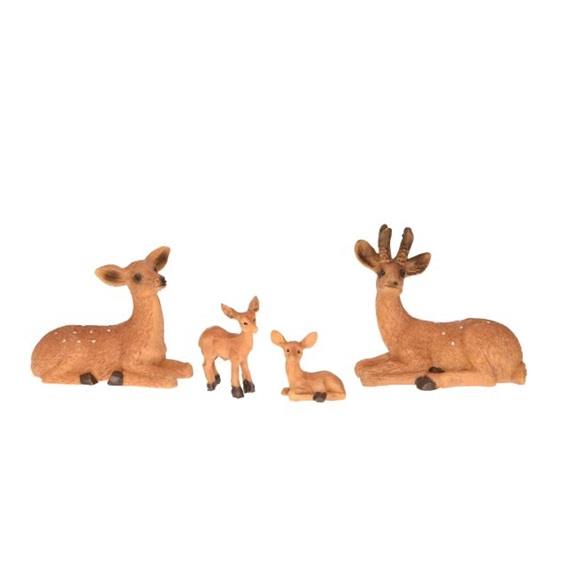 Figurine della famiglia di caprioli, set 4