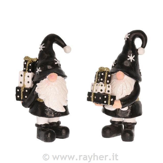 Božični palček z darilom, 13.5cm