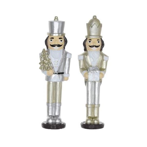 Schiaccianoci, argento e bianco 21cm,