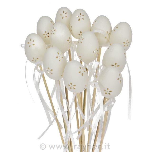 Jajce belo na palčki, 4.5cm, 1 kos