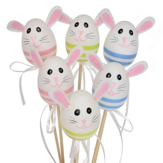 Uovo–coniglietto su stecco, 6 cm, 1 pz