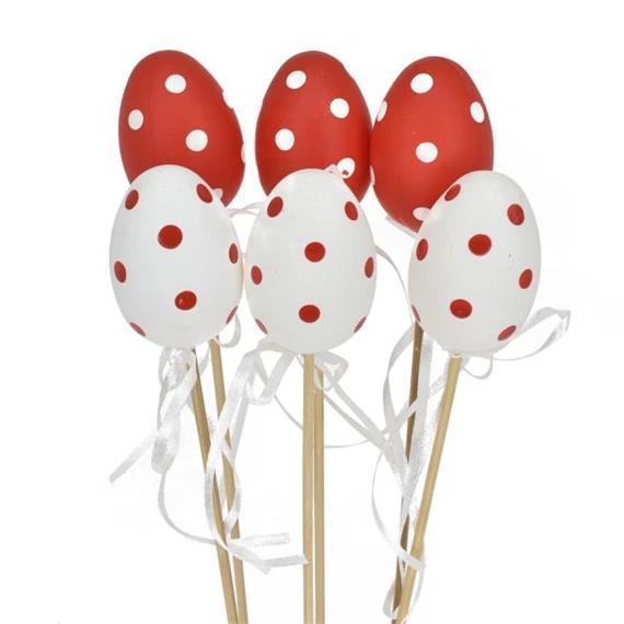 Uovo a pois, su stecco, 6 cm, 1 pz