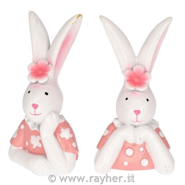 Coniglietto, rosa, 7,9 cm, 1 pezzo