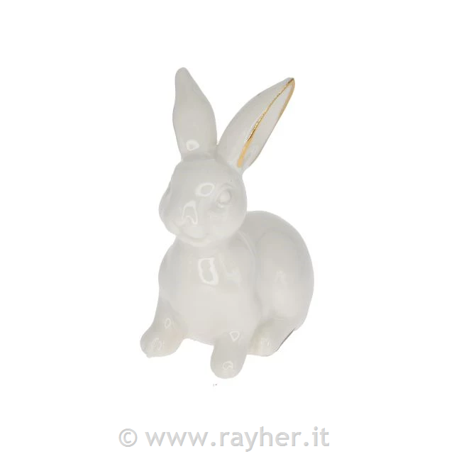 Coniglietto Elegante, bianco, 8 cm