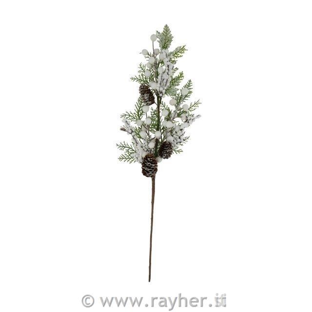 Ramoscello coperto di neve, 54 cm