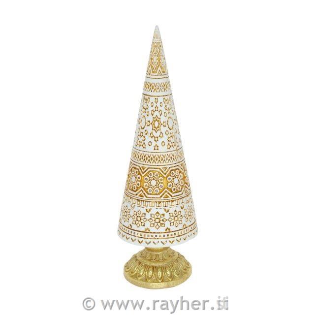 Abete, Bianco-Oro, 20.5cm