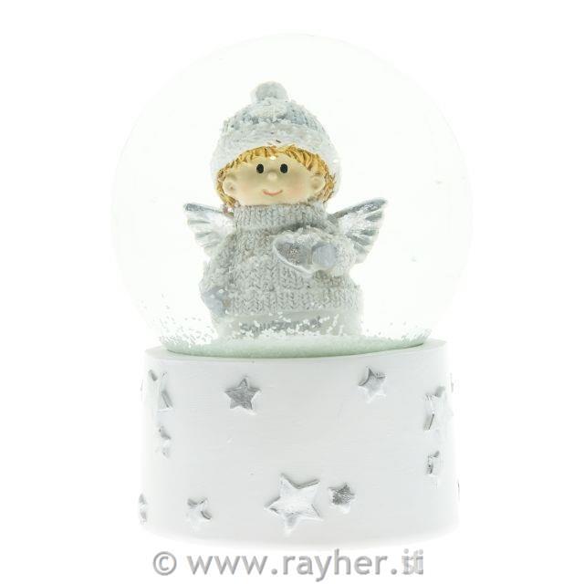 Snežna krogla, Angel v puloverju, 10cm