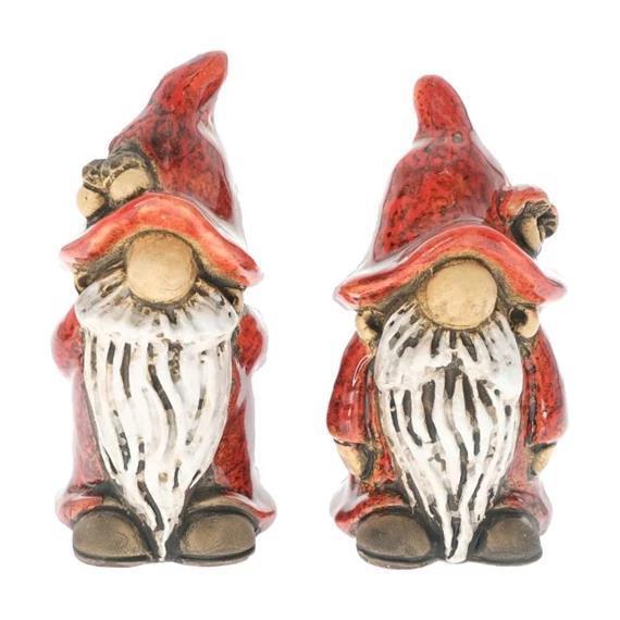 Gnomo rosso, ceramica, 8.9cm