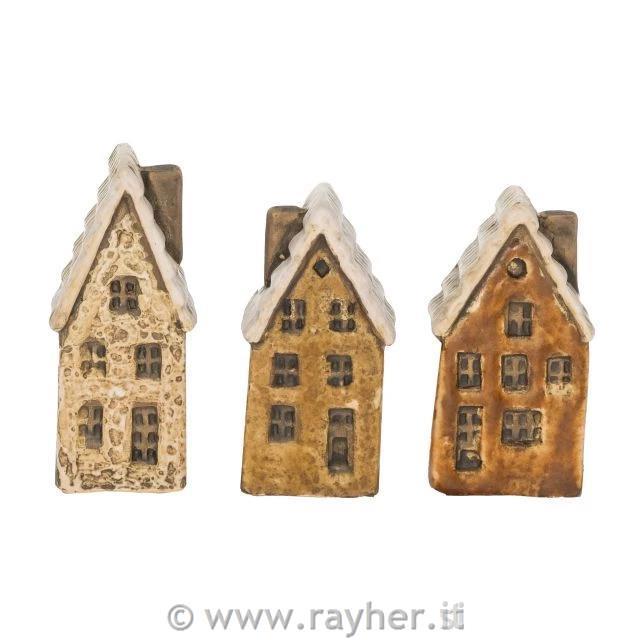 Casetta, ceramica, 7,1 cm, beige, marron