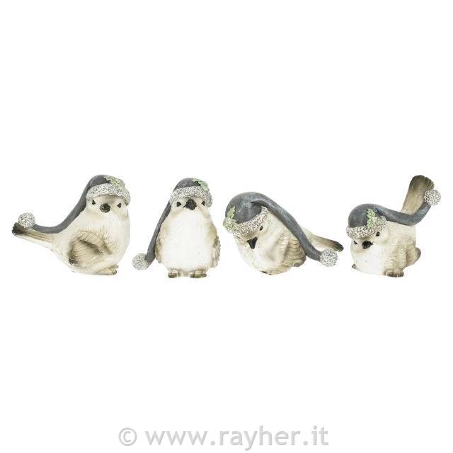 Uccellino con cappello, 6,5cm, 1pzz