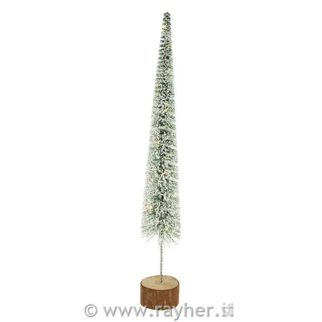 Albero di Natale innevato con LED, 58cm