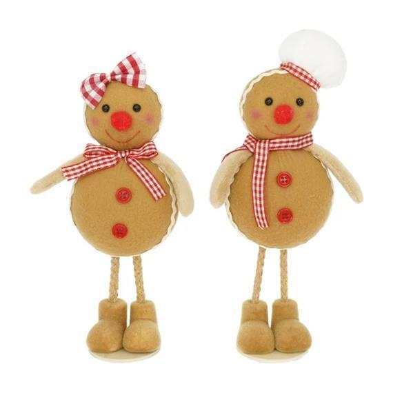 Piškotek, figura, stoječa, tekstil 21 cm 1 kos