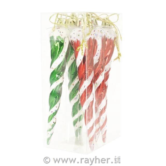 Decorazioni natalizie a forma di candela