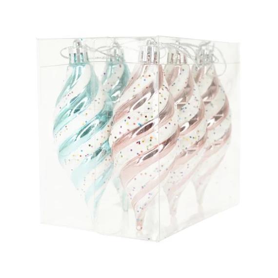 Decorazioni natalizie palline avvolte