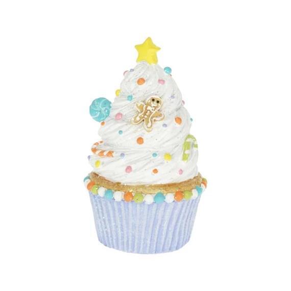 Muffin natalizi con glitter 9cm