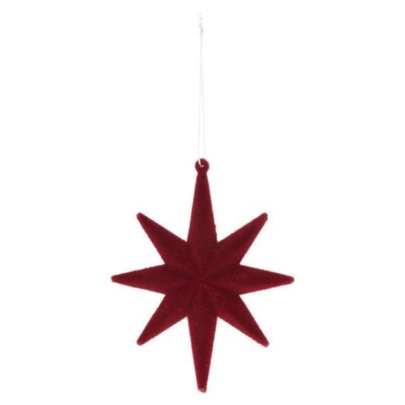 Stella, velluto, rossa, 10 × 12 cm