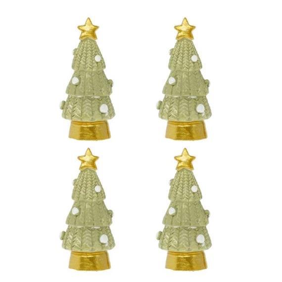 Alberi di Natale con stella, set 4