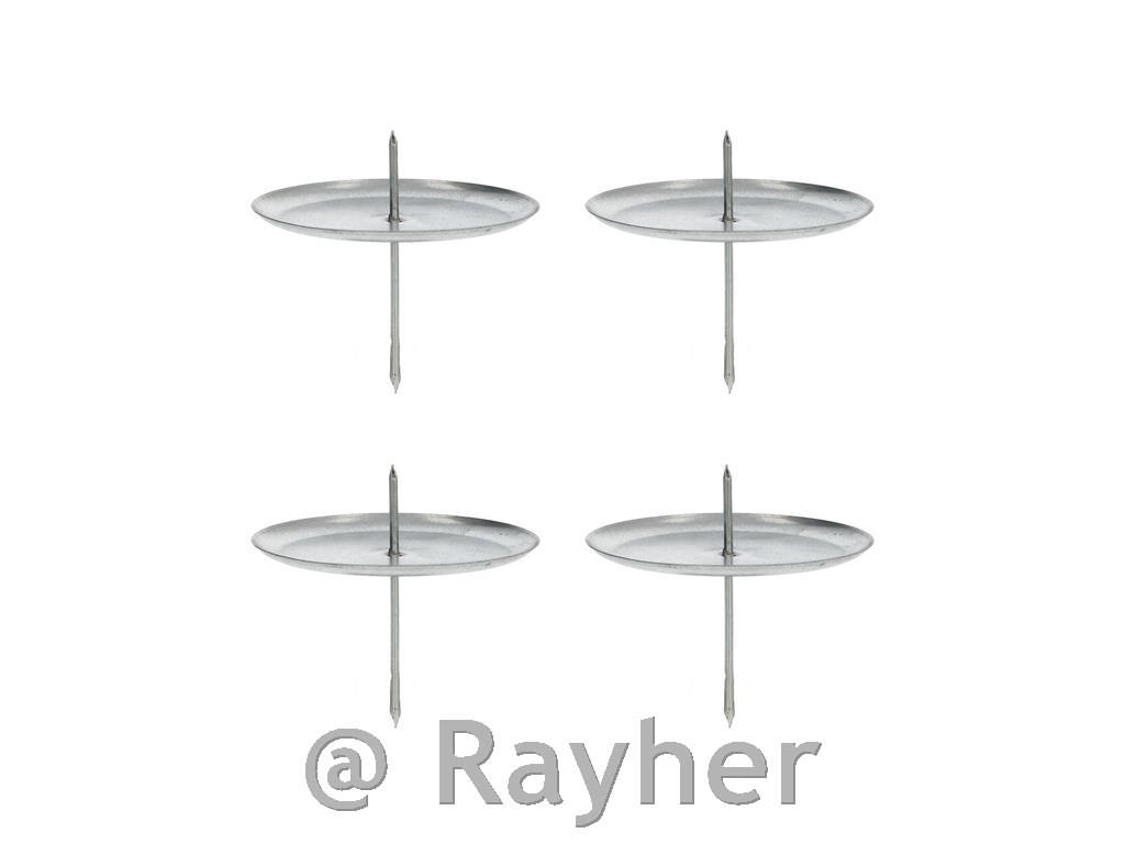 Svečniki za adventne sveče, srebrni, 4cm, set 4