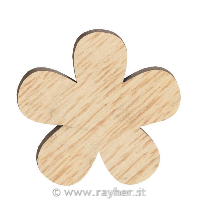 Fiori in legno, 4cm, set 24