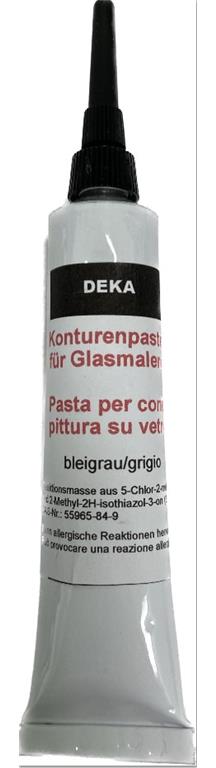 DEKA Contourpaste for glass painting 25g; grey