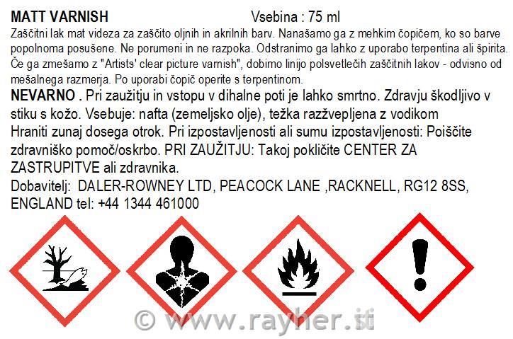 Vernice per olio opaca 75ml