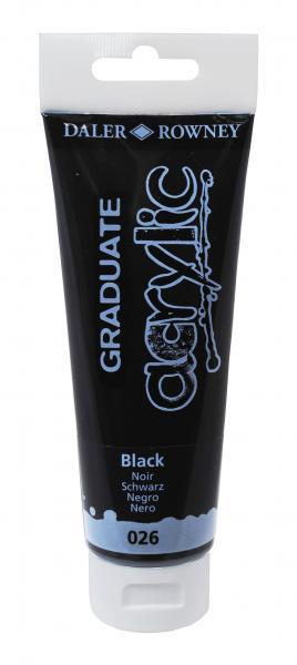 Akrilna barva Graduate 120 ml, crna