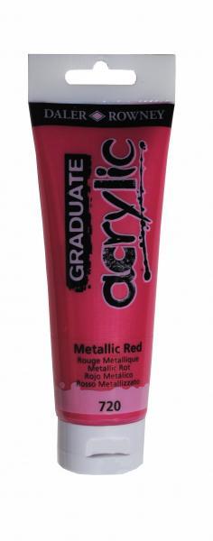 GRADUATE ACRYLIC 120ML METALLIC RED