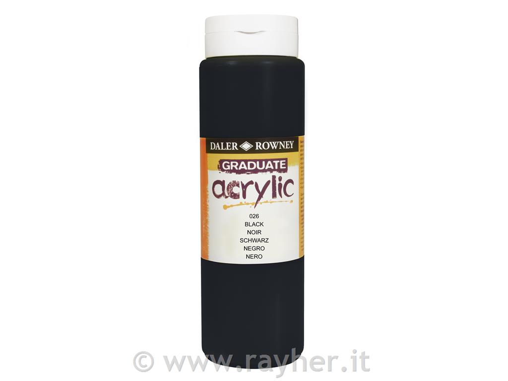 Akrilna barva Graduate 500 ml Black