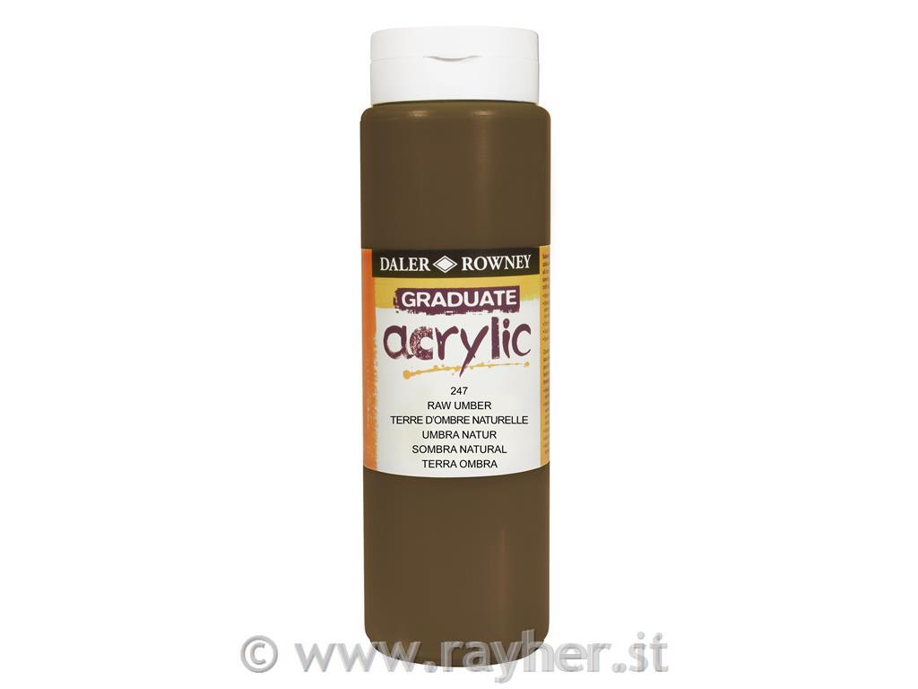 GRADUATE ACRYLIC 500ML Raw Umber